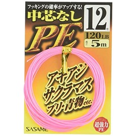 ささめ針(SASAME) PEライン 匠技中芯なしPE 5m 12号 120lb ピンク N-215