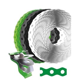 12mm x 0.7mm x 3meters Multi Purpose Perforated Fixing Band Thin Galvanised Steel Strap Banding Perforated Tape Roll TM11 (Green)