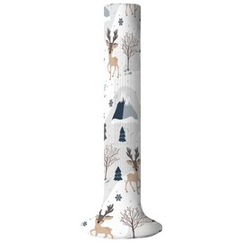 CREATCABIN Tower Fan Dust Cover Vertical Fan Cover Dustproof Protective Floor Standing Fan Cover Deer White Household Tower Fan Cloth Cover Washable for Sleeve Pedestal Fan Christmas Decor 24x49Inch