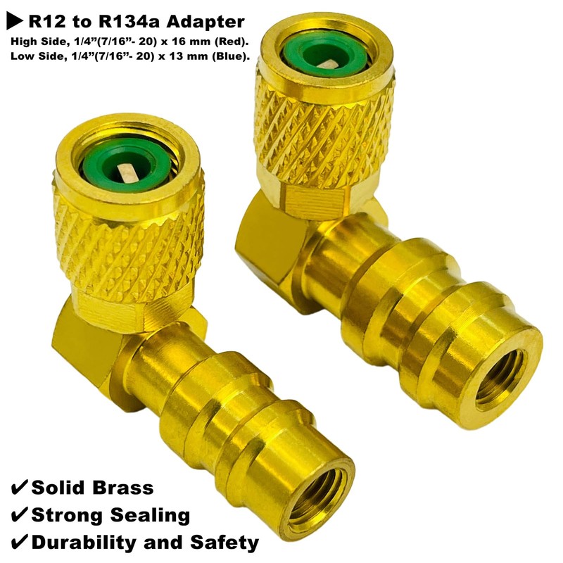 R12 to R134A AC Fitting Conversion Adapter Kit, R12 to