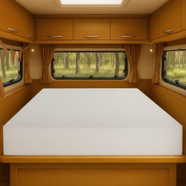Foamma 4" x 30" x 72" High Density RV Bunk Mattress Foam Replacement Topper for Camper, Truck, Travel Trailer, Firm, CertiPUR-US Certified, Made in USA, Cover Not Included