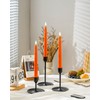 Stmarry Orange Flameless Taper Candles with Remote and Timer, 9.65
