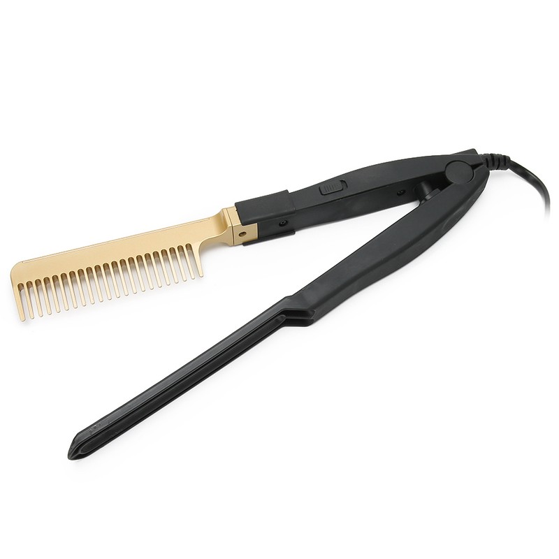 Electric Heating Comb WetDry Use Hair Straightening Hot Brush Hairdressing