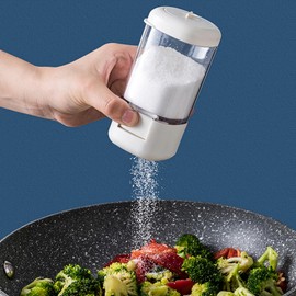 Spice Jars Bottles,Press Type Salt Control Bottle Kitchen Household Sealed Moisture Proof Metering Pepper Tank Set,Seasoning Bottle Rotary Seal Salt Tank for Sugar, Salt, Pepper and Other Spices