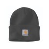 Carhartt Mens Knit Cuffed Beanie Hat, Black, One Size US