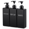 Segbeauty Shampoo Bottle Body Soap Refill Dispenser 3-Piece Set 500ml