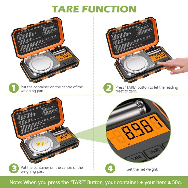 Keekit Digital Pocket Scale, 50g 0.001g Professional Milligram Scale, Portable