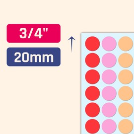 4200 Pieces - 2cm Coloured Dot Stickers, Sticky Dots Round Circle Labels - 14 Assorted Colours