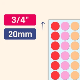 4200 Pieces - 2cm Coloured Dot Stickers, Sticky Dots Round Circle Labels - 14 Assorted Colours