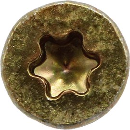 Jake Sales #10 X 6 Gold Star Wood Screw Torx/Star Drive Flat Head - Multipurpose Screws (1 Pound - 33 Approx. Count)