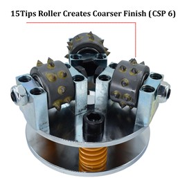 ACTINTOOL 5 in. 15 Tips Roller Stone Texturing Bush Hammer, Concrete Surface Prep Bushing Hammer Plate for Handheld Polisher(5/8-11" Thread)