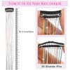 Nielp 18 Pcs Hair Tinsel Clip in, 20.5 Inch Glitter