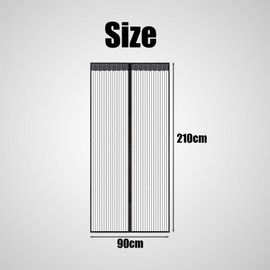 1 Piece Magnetic Fly Screen Door, Anti-Mosquito Door Curtain, Magnetic Mesh Screen Door Curtain, Punch-Free Screen Door, Door Fly Screen, Door Fly Net, Magnetic Screen Door (Black)