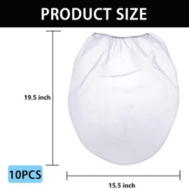 10 PCS Paint Strainer,White Fine Mesh Paint strainers Sieve with Elastic Top Opening,for Paint, for Liquid Filtering & Home Brewing, Paint Gardening