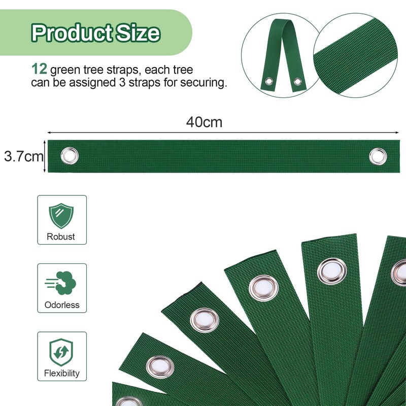 eROOSY Pack of 12 Tree Straps for Staking, Tree Support