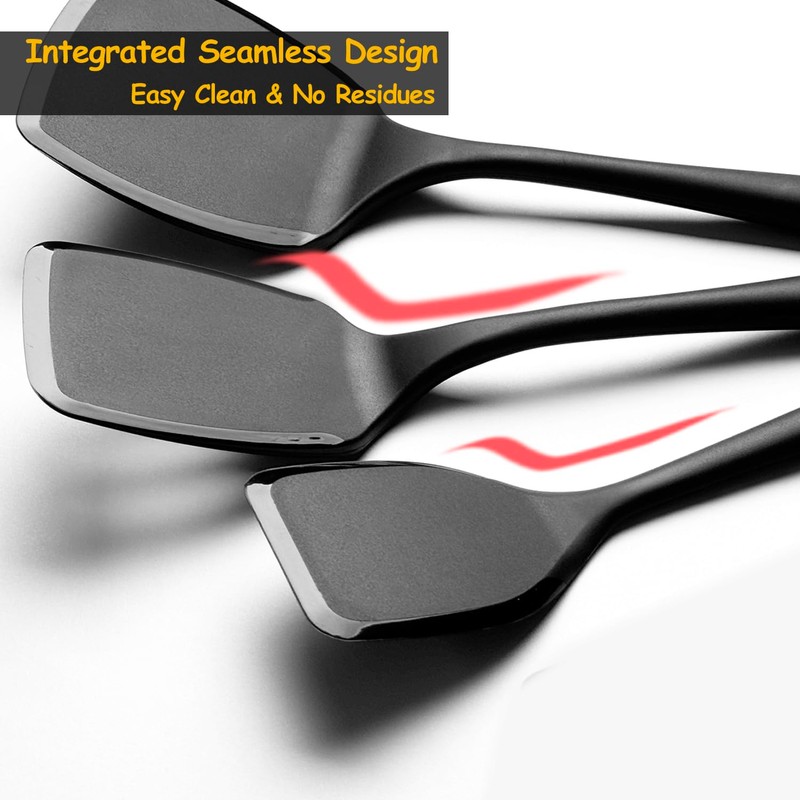 Silicone Spatula Set, 600°F Heat Resistant Silicone Spatula Turner Flipper
