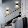 Wall Sconce Black Quadrate 12W 3000K Warm Lighting Decorative Aluminum