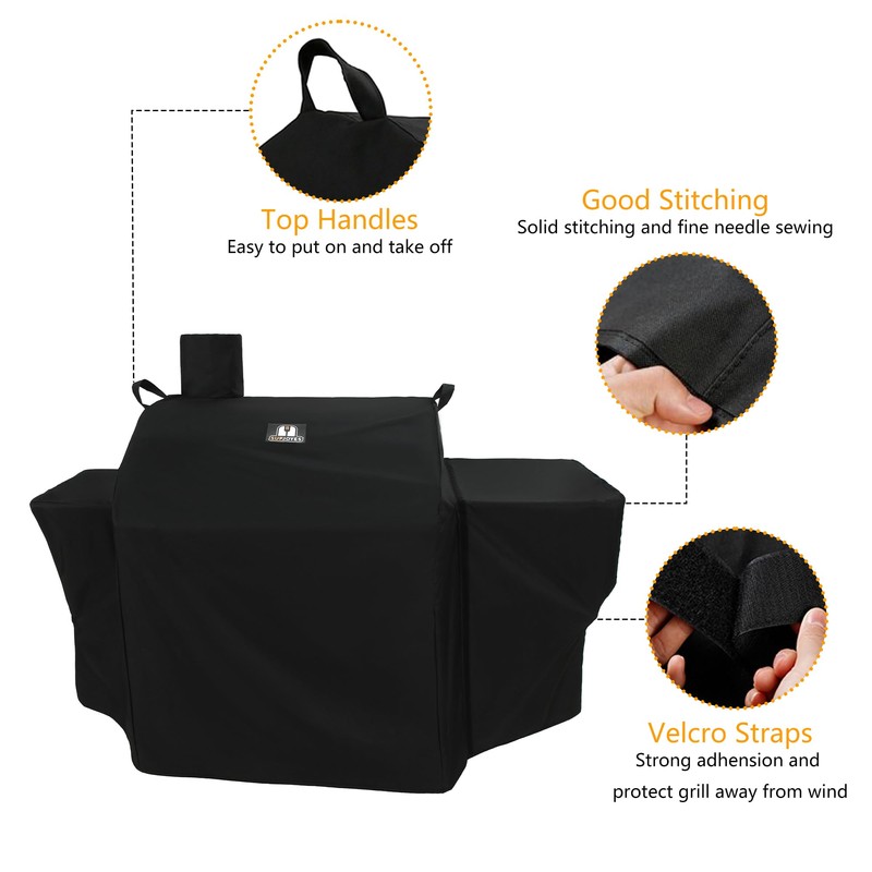 SUPJOYES Grill Cover for Char-Griller Smokin' Champ Grill, 600D Heavy