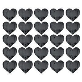 Marketing Holders 25 Pack Acrylic Mirror 1" Heart Grey .118" Thick No Adhesive Reflective Pieces Perfect for DIY Arts and Crafts School Projects Home or Office Decor Special Events