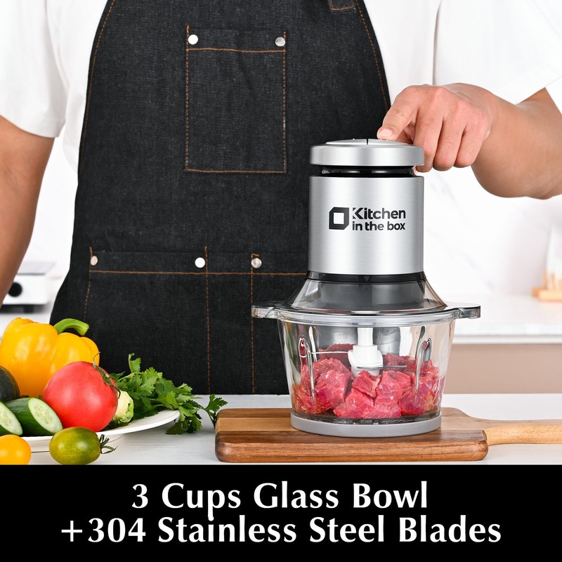 Kitchen in the box Mini Food Processors,Small Meat Grinder &