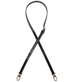 SOWAKA Shoulder Bag, Belt, Genuine Leather, Bag, Replacement, Shoulder Strap, Leather Cord, Width 0.5 inches (1.2 cm), 0.6 inches (1.5 cm), 0.7 inches (1.8 cm), Black 0.5 inch metal hardware silver