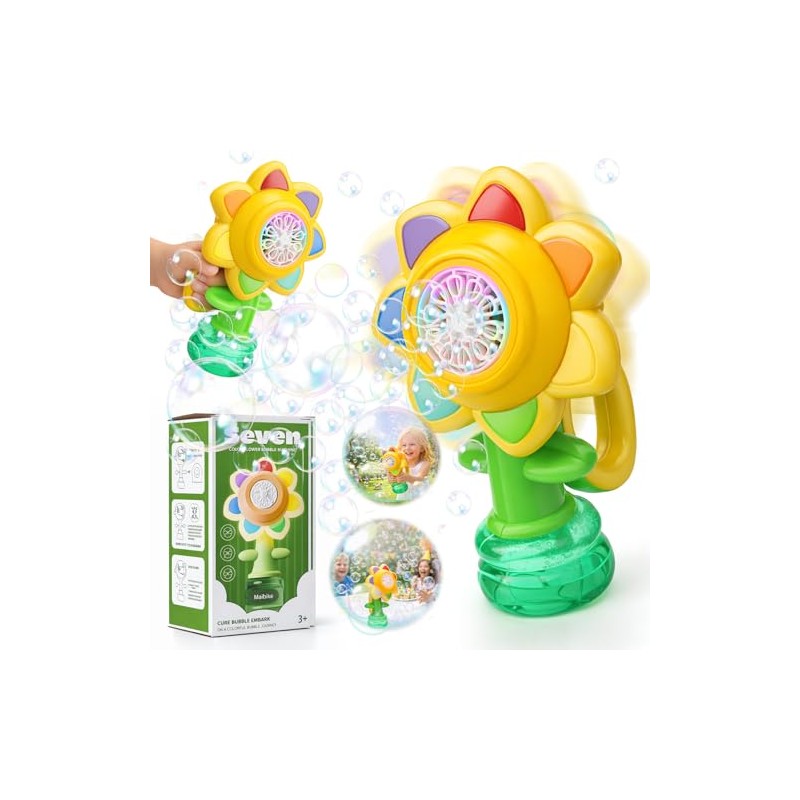 AIERSA Flower Bubble Machine for Kids, Swing Dance Handheld Automatic