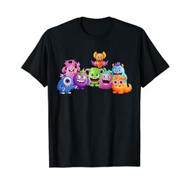 Cute Monsters or Aliens Friends Cartoon Characters T-Shirt