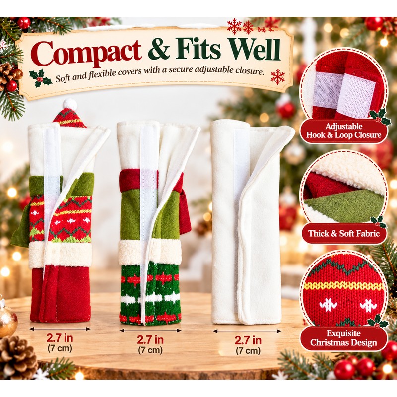 Christmas Snowman Refrigerator Handle Covers for Holiday Decorating – Plush