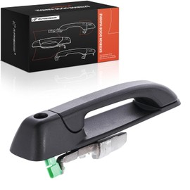 A-premium - Manija de Puerta Exterior Delantera Izquierda del Lado del Conductor con Ojo de Cerradura Compatible con Jeep Grand Cherokee 2005-2010, Commander 2006-2010, Negro Texturizado, Reemplazo#