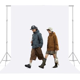 BEIYANG White Photography Backdrop, 8x10 FT White Screen Background for Photoshoot Party Curtain, Studio, Product, Portrait, Video Recording