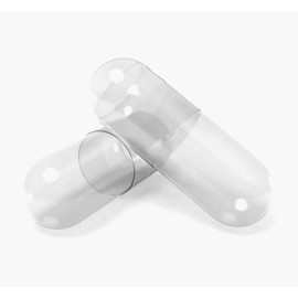 500 Size 00 Enteric Coated Delayed Release Capsules Caps Pill Gelatin - Clear