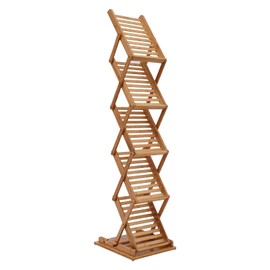 Portable Foldable Wood Literature Rack Display Holder Stand, Pop-up Magazine Brochure Catelog Rack, Light Weight, for Trade Show Booth Office Retail Store Showroom