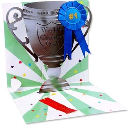 3D Greeting Card - DAD TROPHY - All Occasion