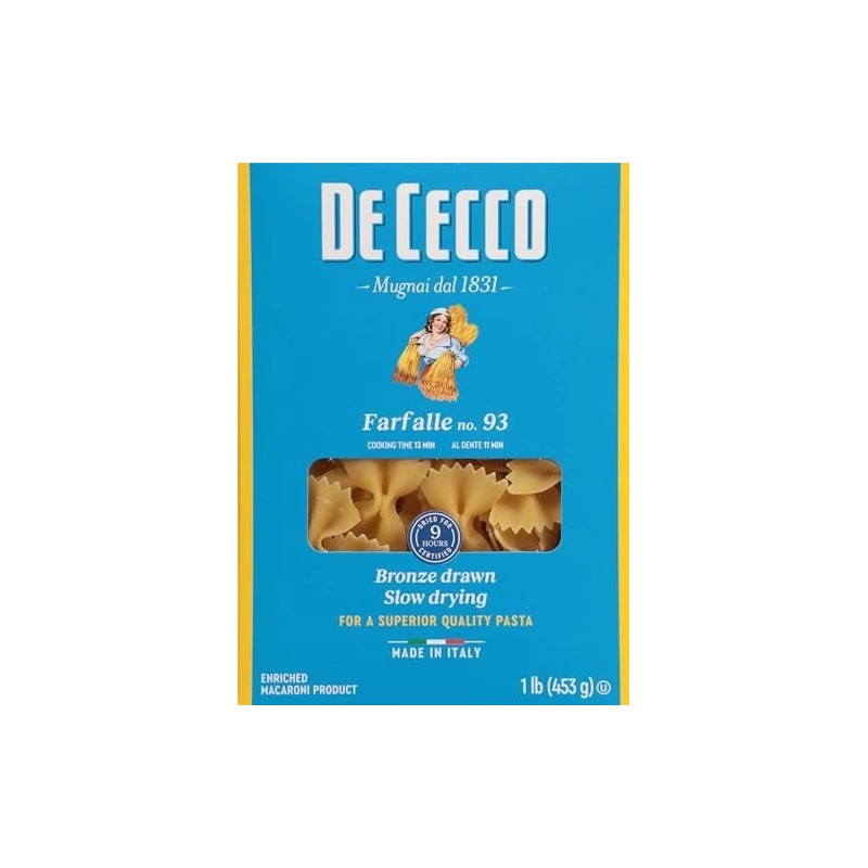 De Cecco Farfalle Pasta, 16 Oz Grocery