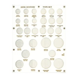 K & M Coin Capital Holder - 20th Century Type Coins, 8x10