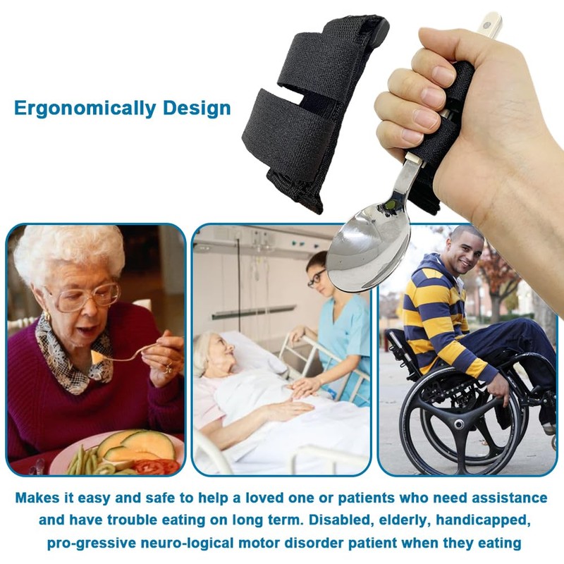 Adaptive Utensils Universal Cuff for Hand Tremors - Spoon &