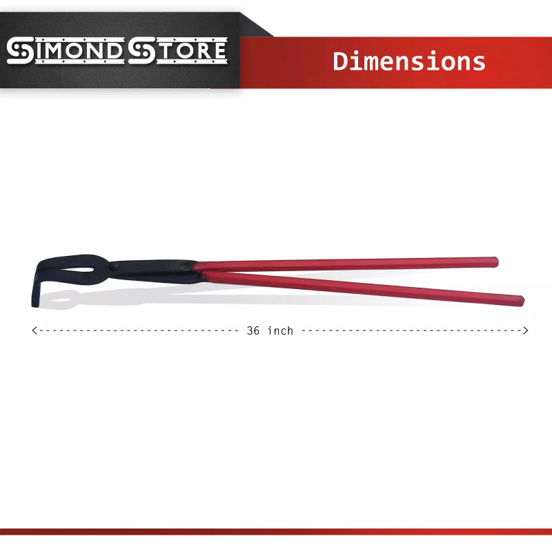SIMOND STORE Crucible Hinged Tongs - 36" Foundry Crucibles Melting