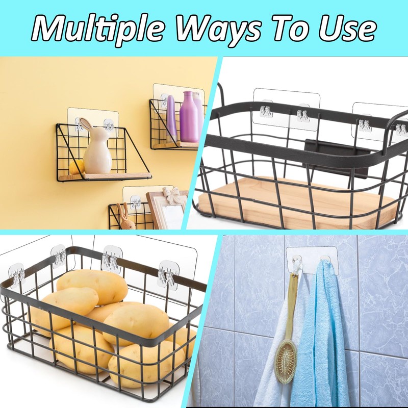 Cobee 8 Pcs Adhesive Replacement Hooks for Shower Caddy -