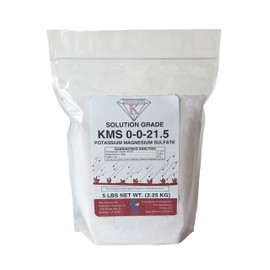 KMS Potassium Magnesium Sulfate 0-0-21.5 - Sul-Po-Mag Solution Grade Fertilizer Powder (5 Pounds)