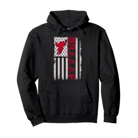 Braap USA Flag Snowmobiling Patriotic Snowmobile Rider Pullover Hoodie