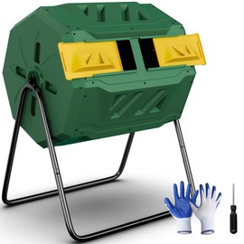 Chambers 43 Gallon Green Gardening Large Compost Bin w/ Door Large Composting Tumbler