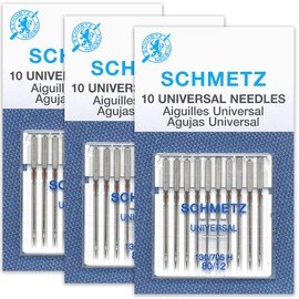SCHMETZ Schmetz Universal Sewing Machine Needles - Size 80/12-3 Cards - 30 Needles
