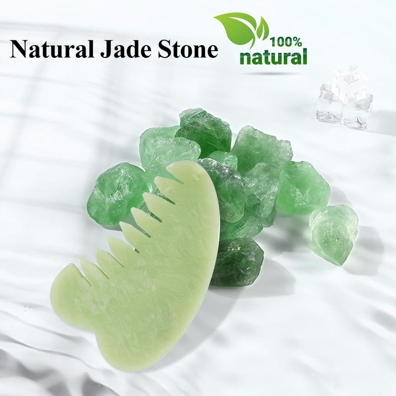 Gua Sha Comb Jade, Natural Guasha Stone Jade Guasha Comb
