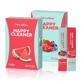 NEWELLME Happy Cleaner Super Greens & Multivitamin Powder with Alfalfa – 90+ Superfoods, Antioxidants, Probiotics, Fiber & Enzymes – Supports Gut Health & Balance – Berry & Watermelon Flavor, 28 Pack