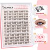 Yawamica Natural Lash Clusters Clear Band Eyelash Clusters 10-14mm Lash