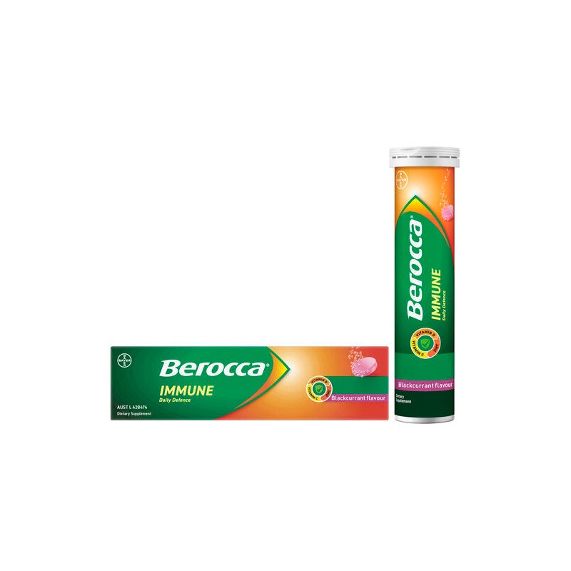 Berocca Immune Daily Defence Vitamin C, D and Zinc, Blackcurrant