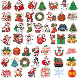 BCCSNNM 100Pcs Christmas Stickers,Non-Repeating Holiday Stickers for Crafts Cards Christmas Gifts Stocking Stuffers for Kids Boys Girls