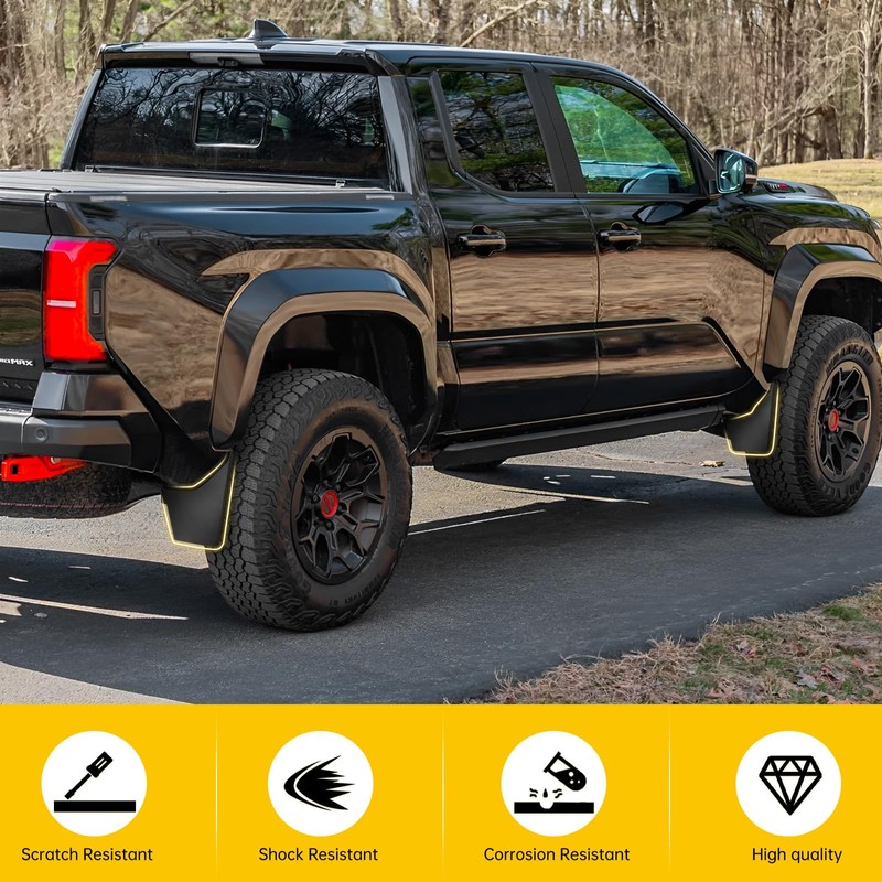 JTYZSM Mud Flaps for 2024 2025 Toyota Tacoma Mudguards Only