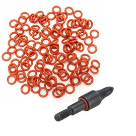 BremerLuft 130 x O-Ring for Arrowhead Archery Replacement Rubber Rings Seal Arrowhead Hold Down (Red)