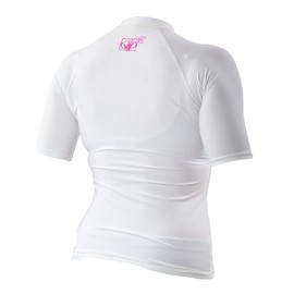 Body Glove Wetsuit Co Women's Basic Fitted Short Arm Rashguard, White, X-Large